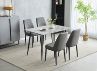 Ceramic Grey Dining Table 1.2m & 4 Chairs