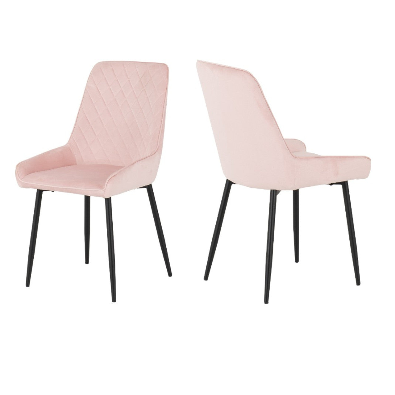 AVERY CHAIR (BOX OF 2) - BABY PINK VELVET