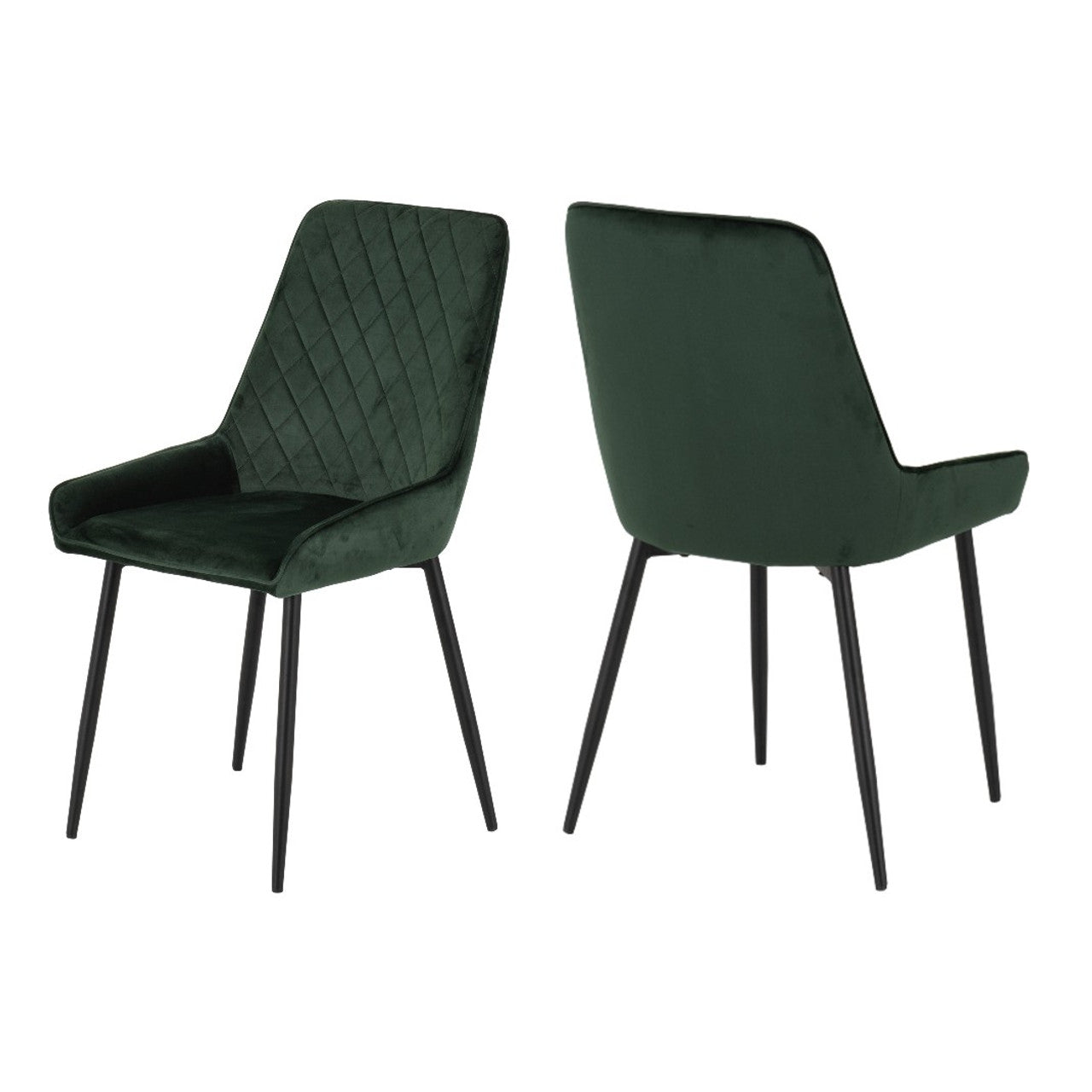 AVERY CHAIR (BOX OF 2) - EMERALD GREEN VELVET