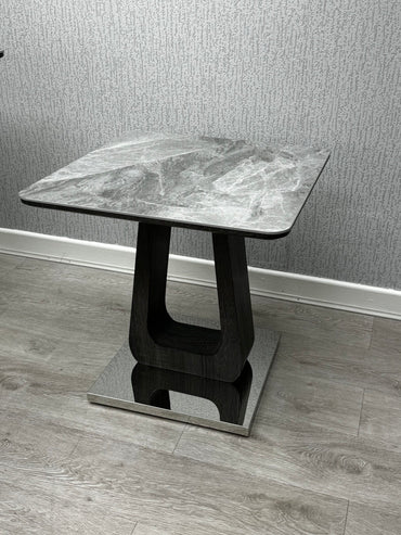 Zermatt Grey Ceramic Lamp Table