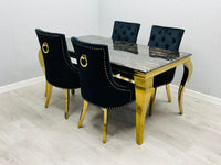 Sofia Black & Gold Dining Table