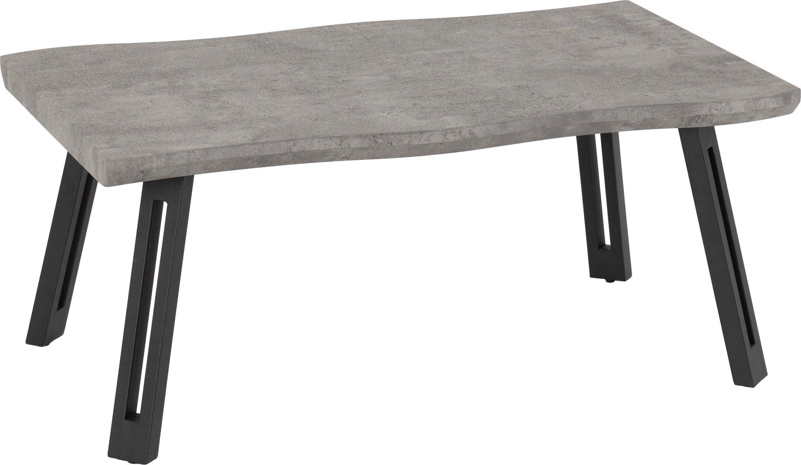 QUEBEC WAVE EDGE COFFEE TABLE - CONCRETE EFFECT/BLACK