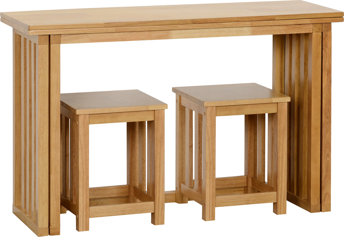 RICHMOND FOLDAWAY DINING SET (2 STOOLS) - OAK VARNISH