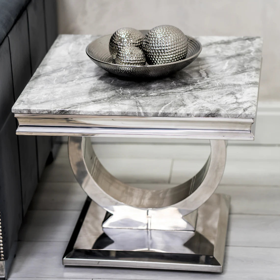 Grey Marble Side Table