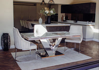 Valeria 180cm Marble Top Dining Table