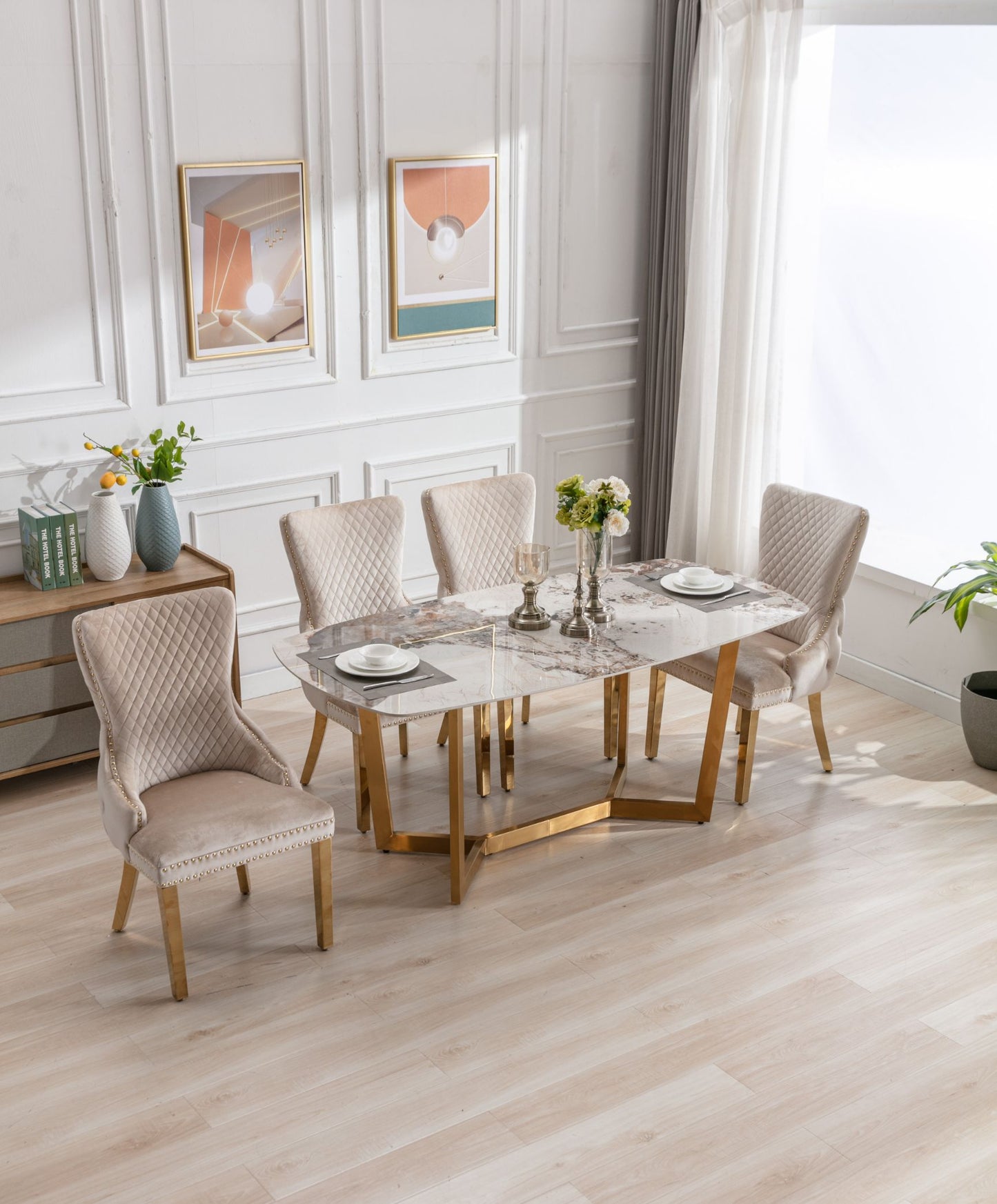 Sorrento Oval 150cm Ceramic Gold Table