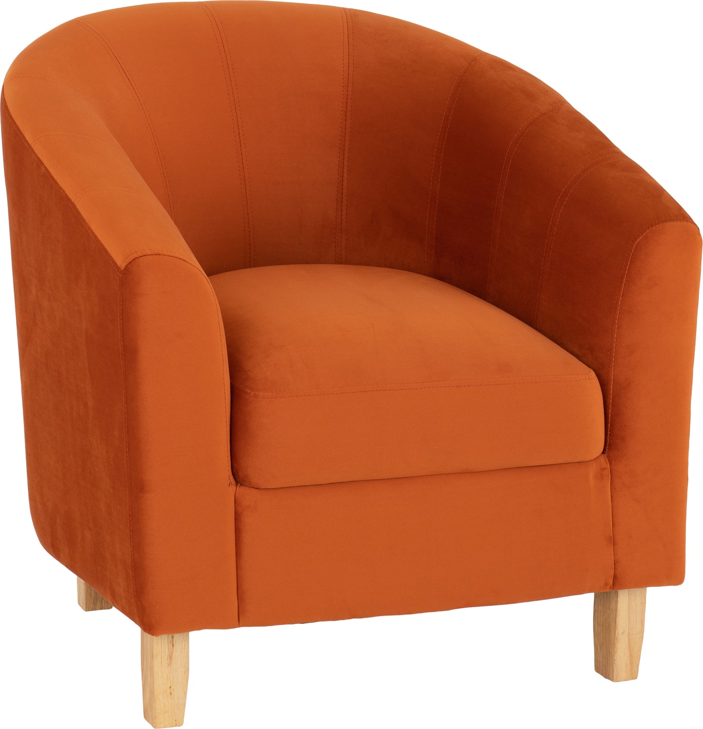 TEMPO TUB CHAIR - BURNT ORANGE VELVET