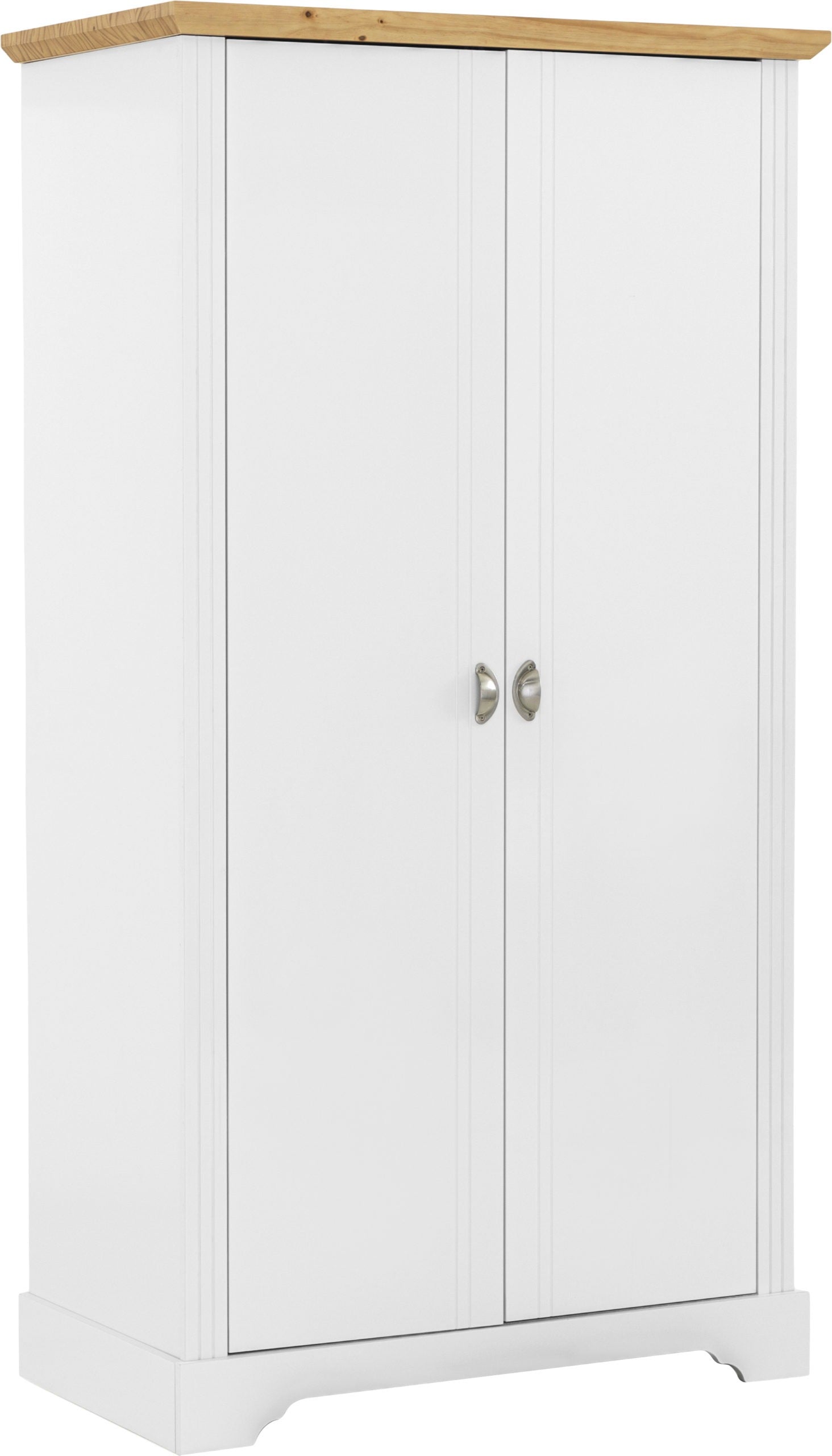 TOLEDO 2 DOOR WARDROBE - WHITE/OAK EFFECT