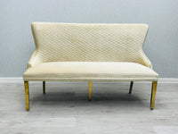 Victoria Cream Gold Luxury Bench