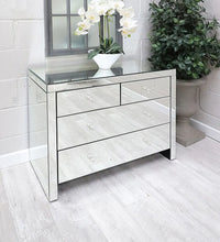 Amira Mirrored Glass 4 Drawer Chest of Drawers