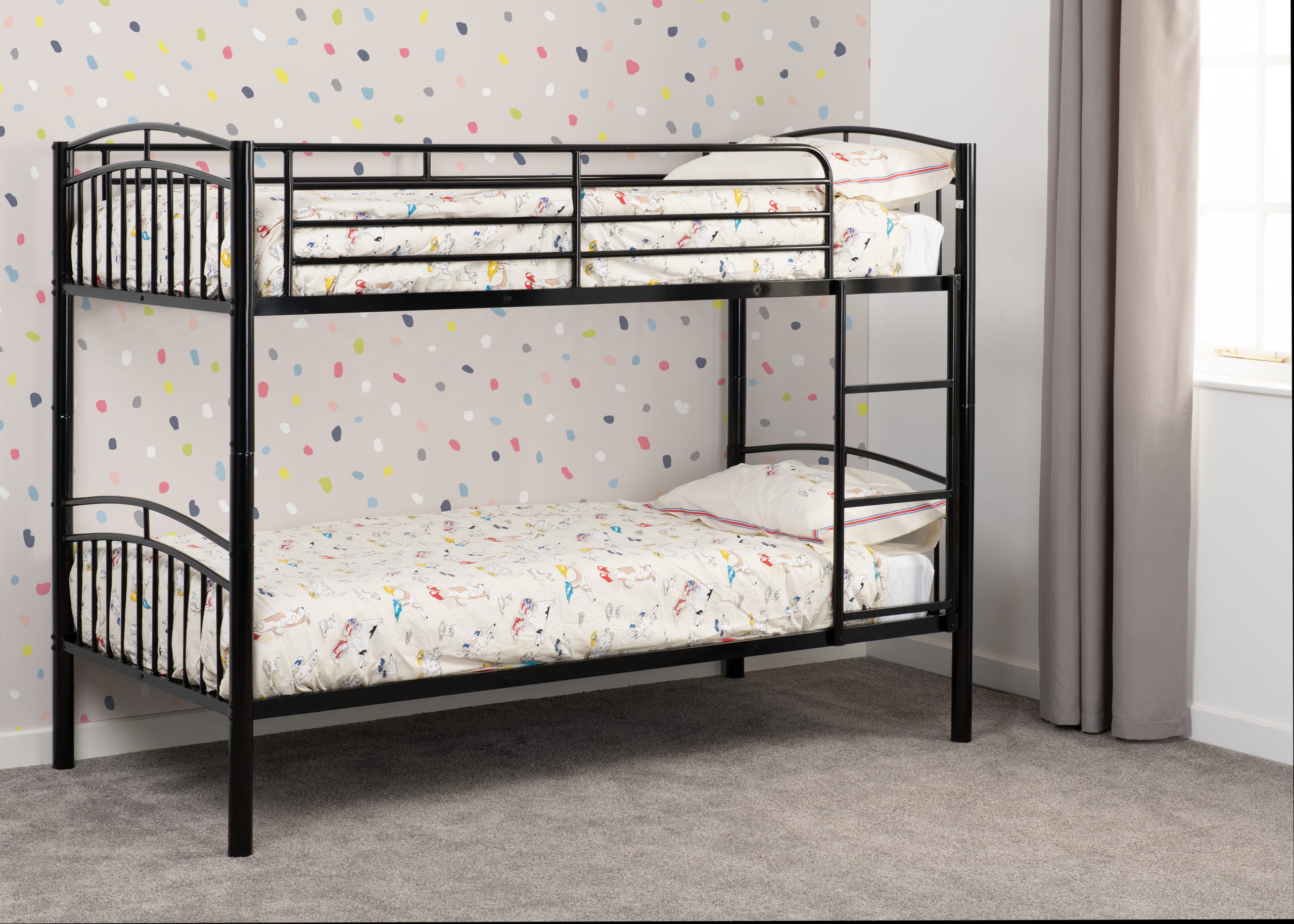 VENTURA 3' BUNK BED - BLACK