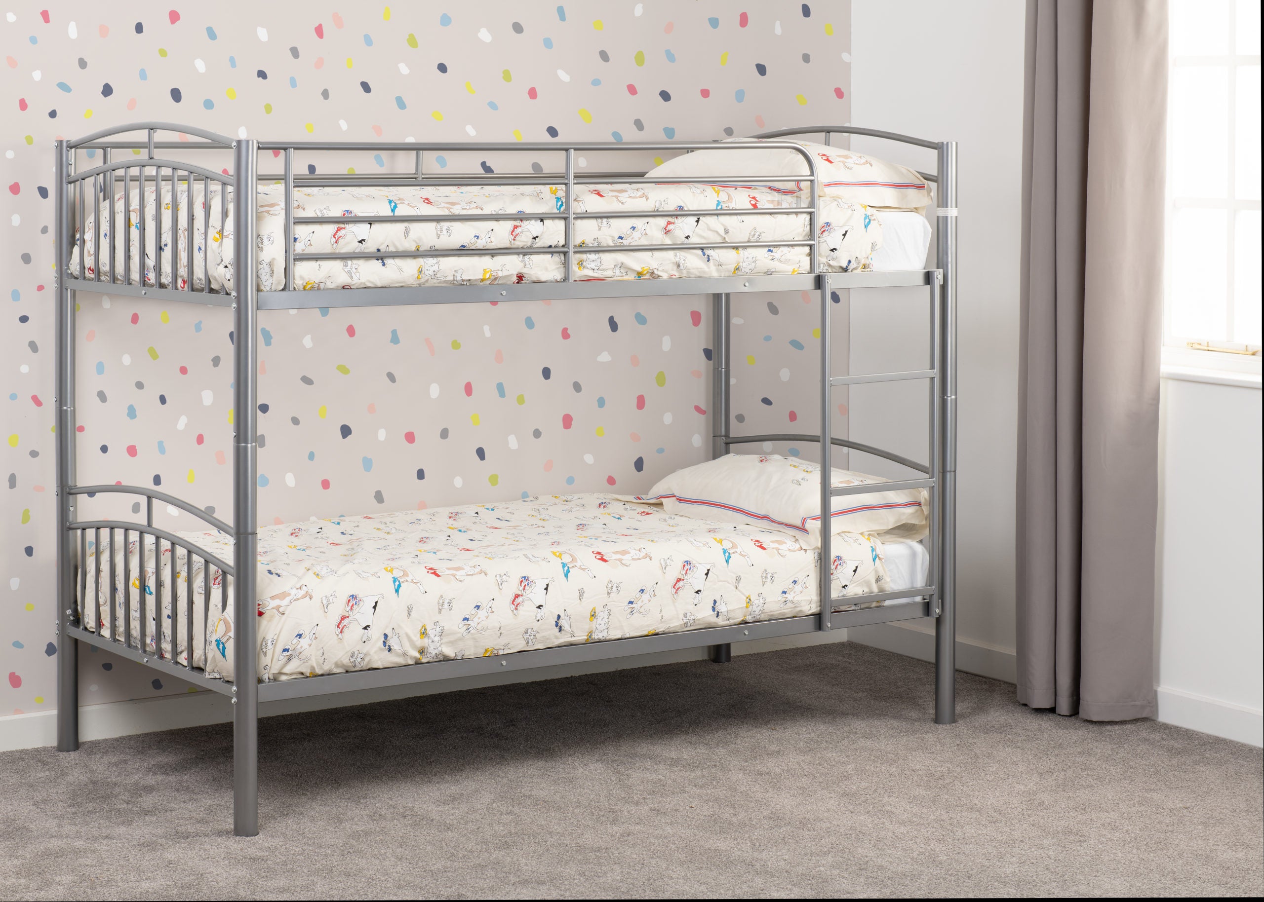 VENTURA 3' BUNK BED - SILVER