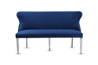 Valentino Navy Velvet Bench