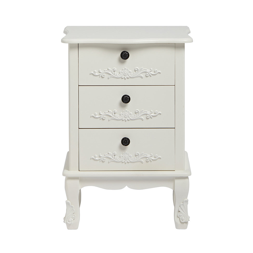 Antoinette 3 Drawer Chest White