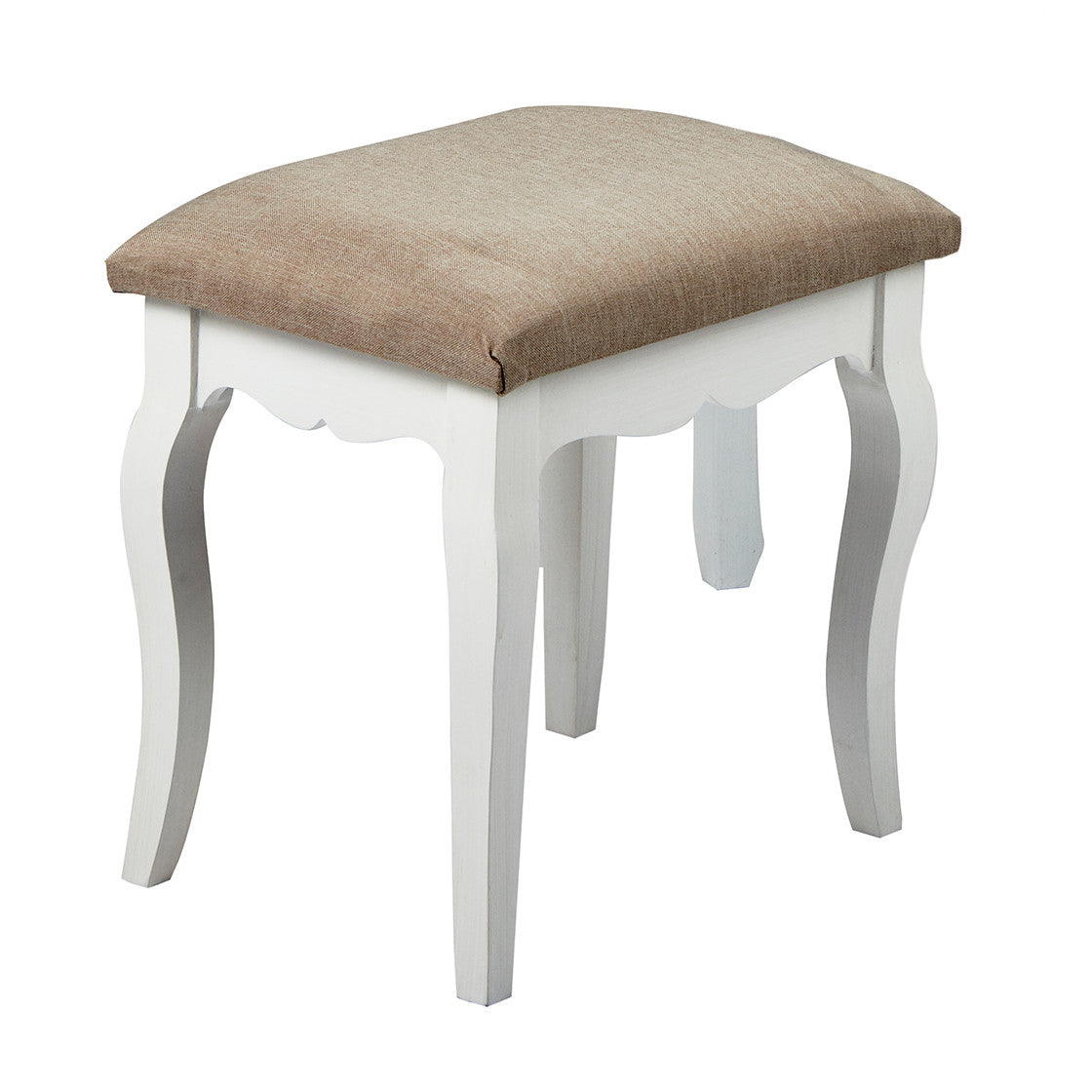 Brittany Stool White Grey