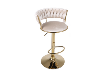 Camelia Cream & Gold Bar Stool