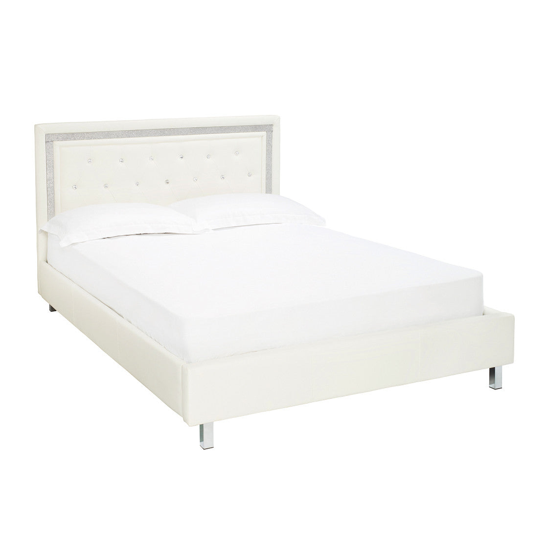 Crystalle Kingsize Bed White