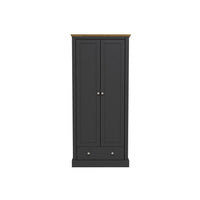 Devon 2 Door Wardrobe Charcoal