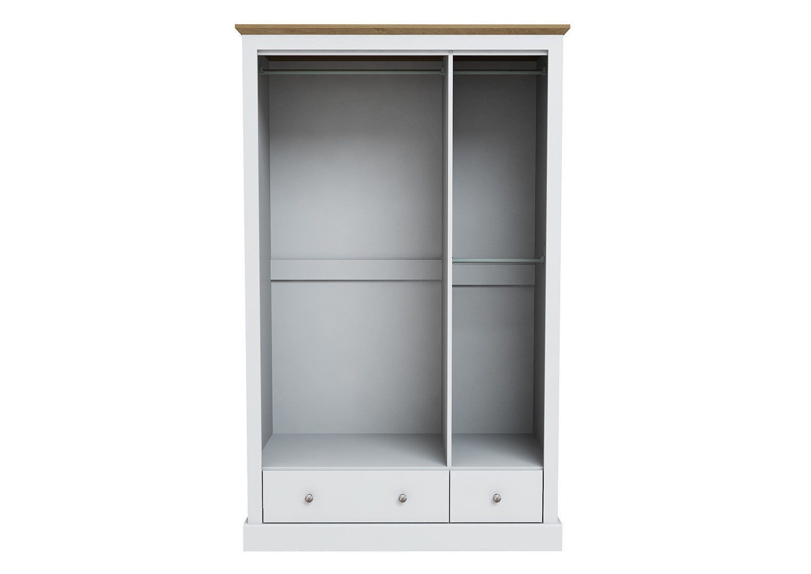 Devon 3 Door 2 Drawer Wardrobe White