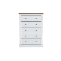 Devon 5 Drawer Chest White