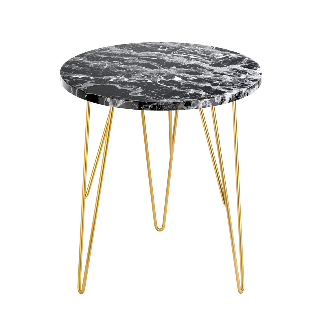 Fusion Lamp Table Black Marble