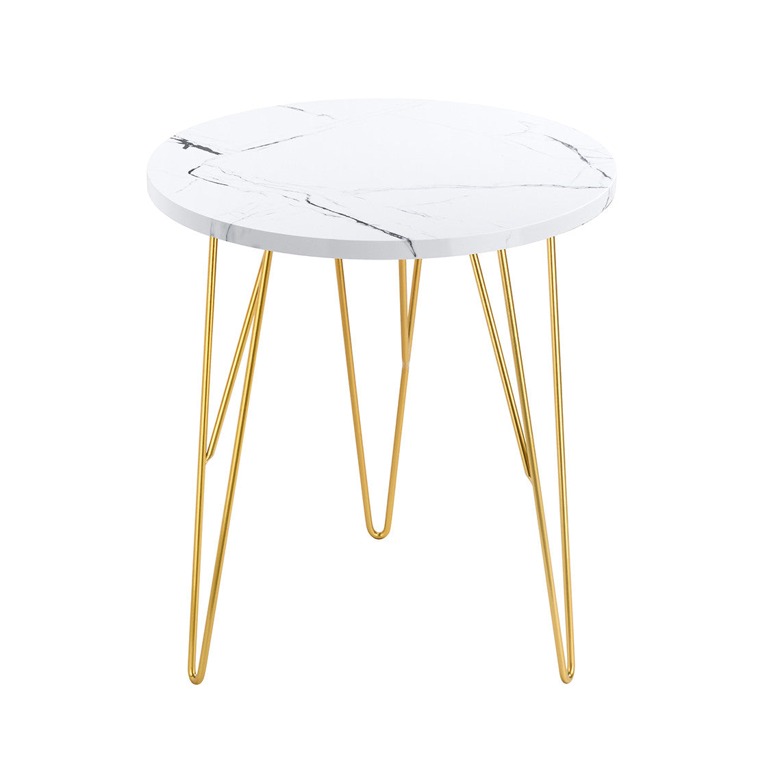 Fusion Lamp Table White Marble