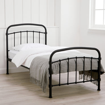 Halston Single Black Bed