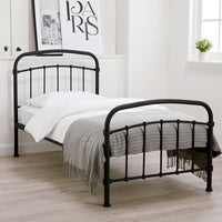 Halston Single Black Bed