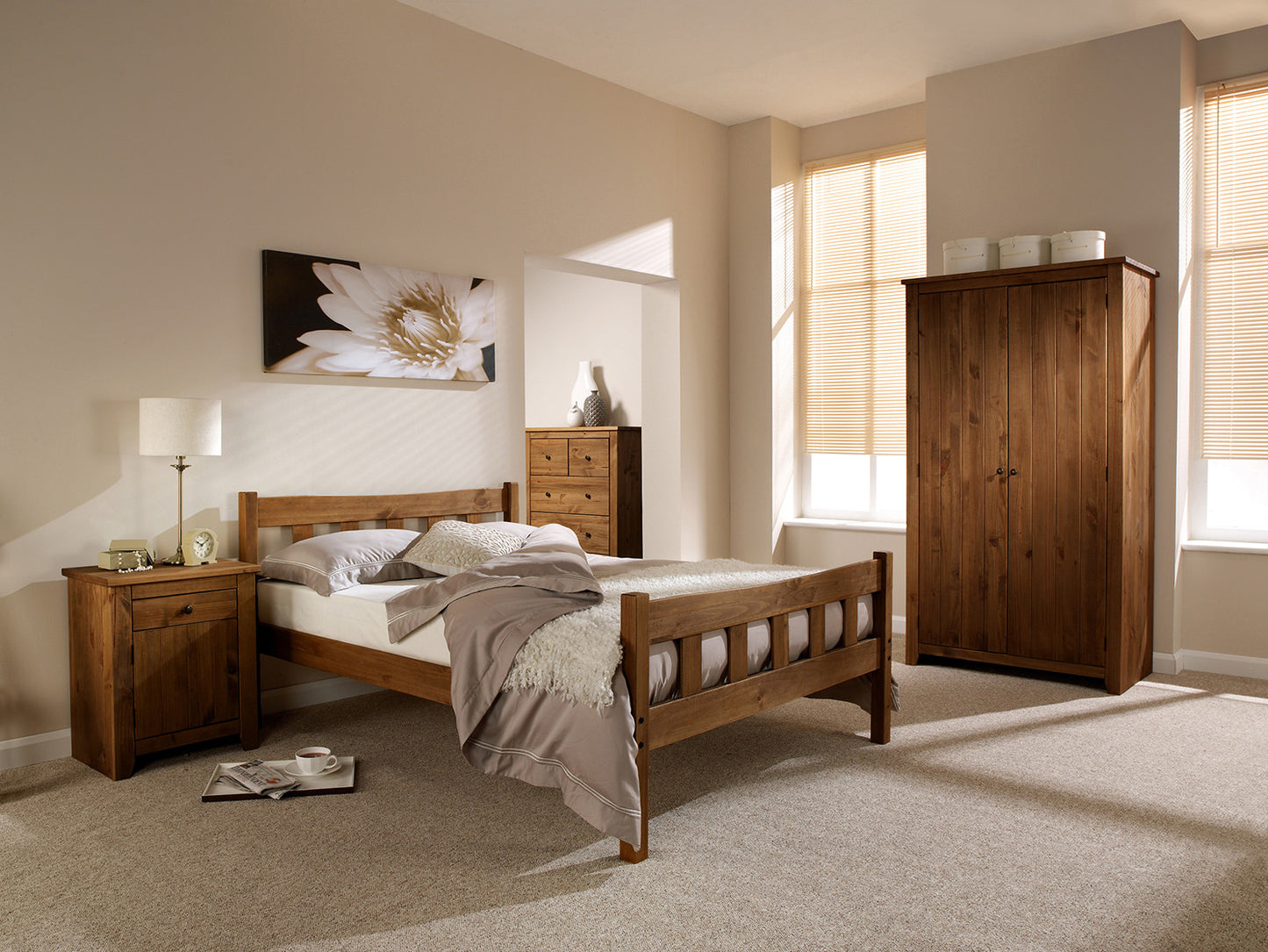 Havana Double Bed Pine