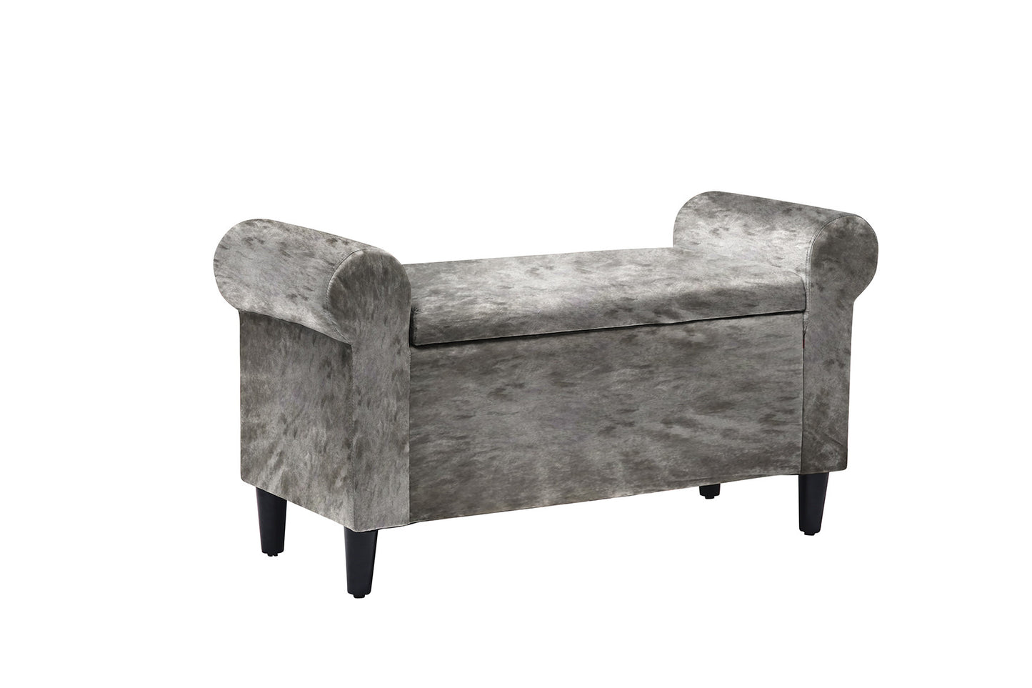 Highgrove Storage Ottoman Silver