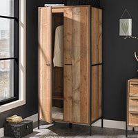 Hoxton 2 Door Wardrobe Distressed Oak Effect