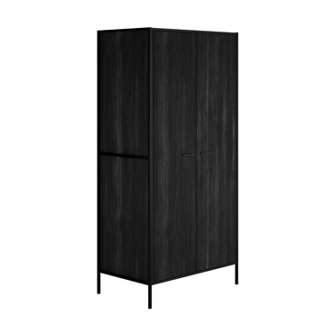 Hoxton Black 2 Door Wardrobe