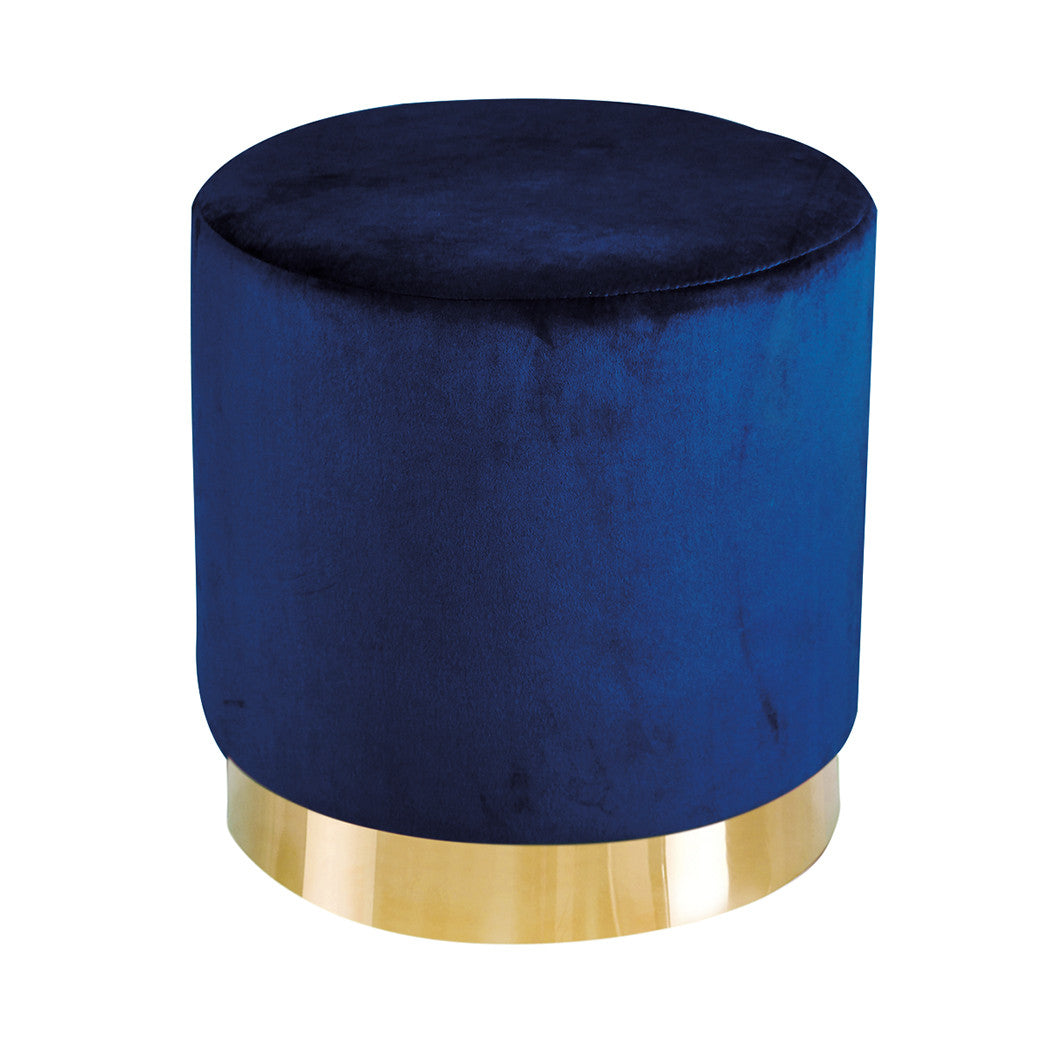 Lara Pouffe Royal Blue Velvet