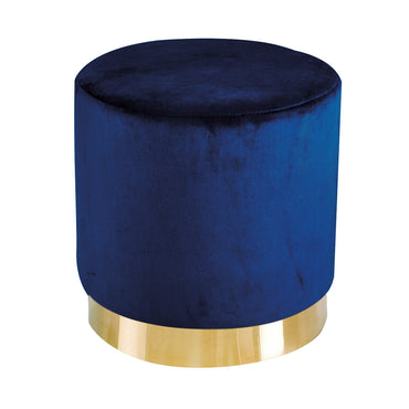 Lara Pouffe Royal Blue Velvet