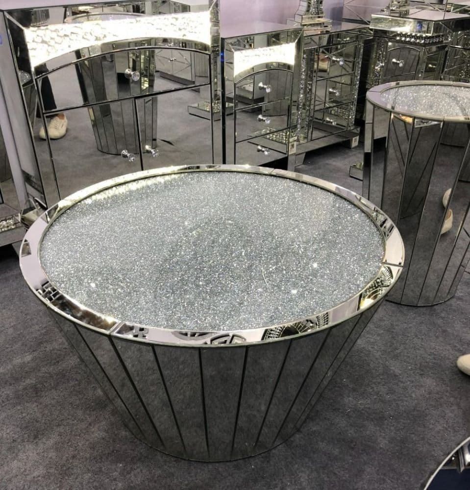 Gianni Round Crushed Diamond Coffee Table