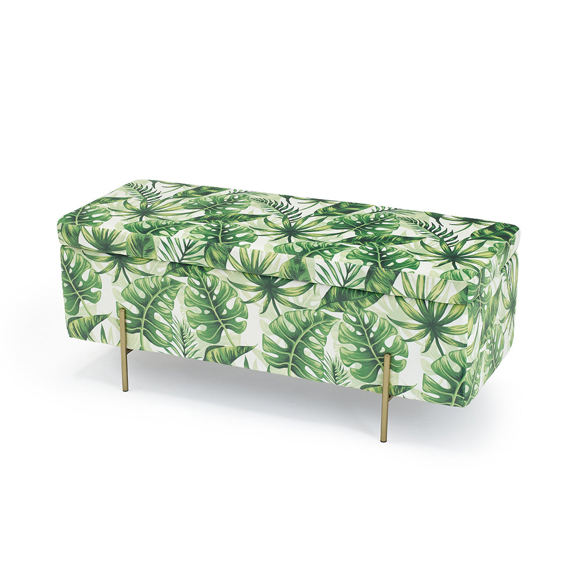 Lola Storage Ottoman Palm Print