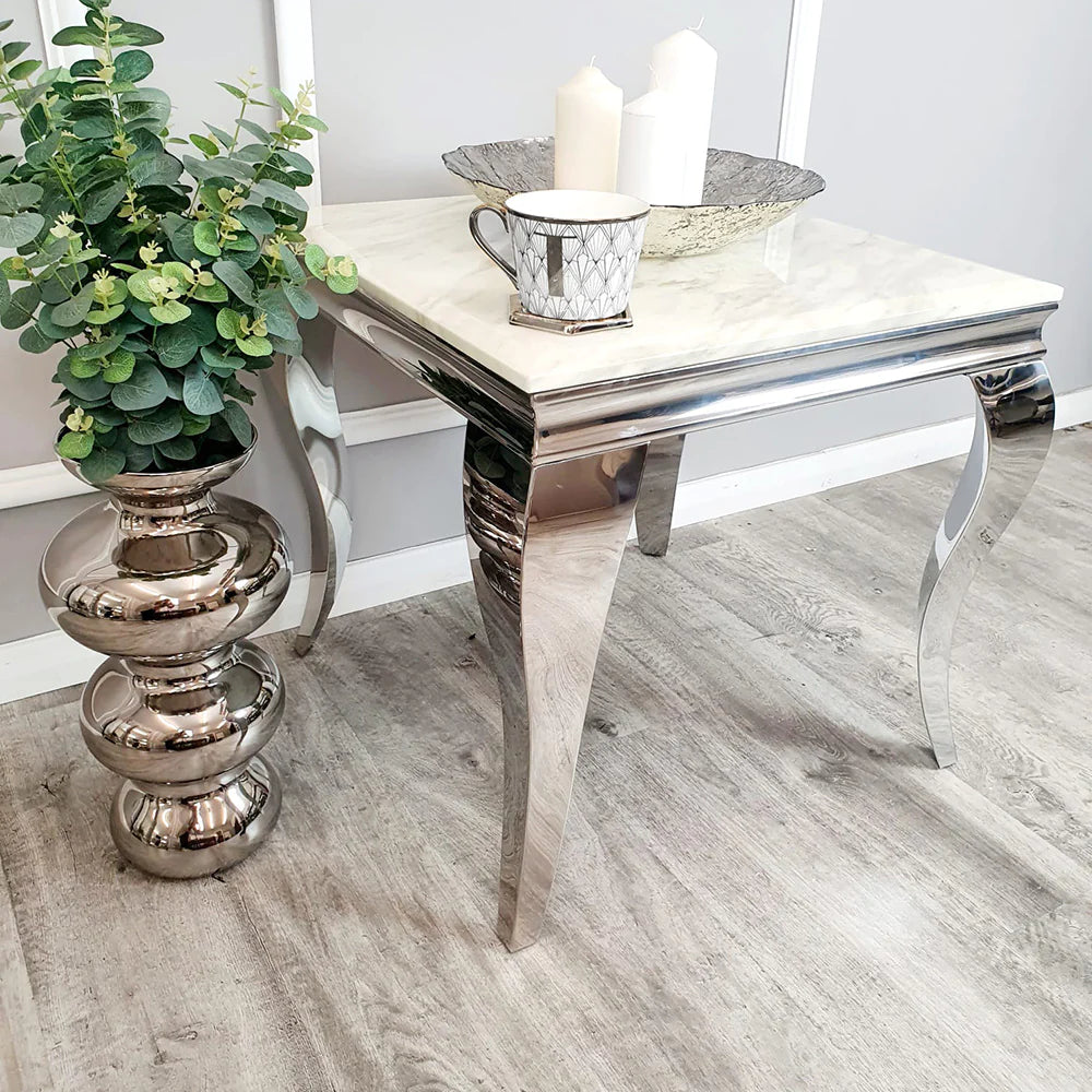 White Marble Lamp Table