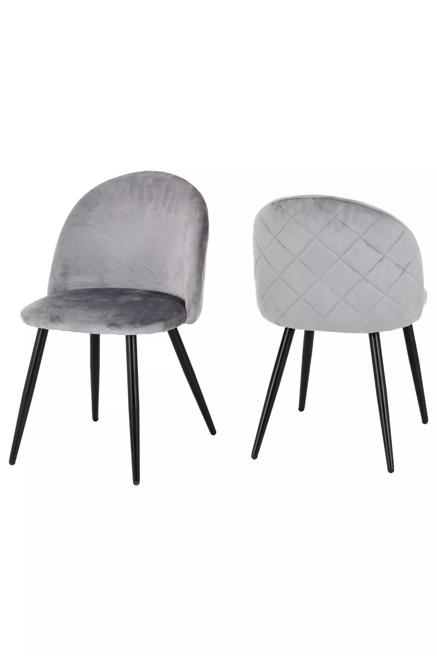 MARLOW CHAIR (BOX OF 4) - GREY VELVET