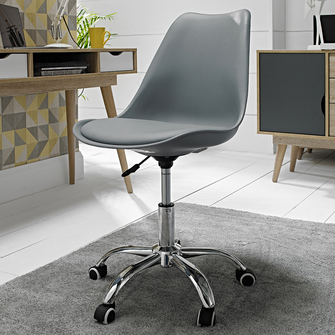 Orsen Swivel Office Chair Grey