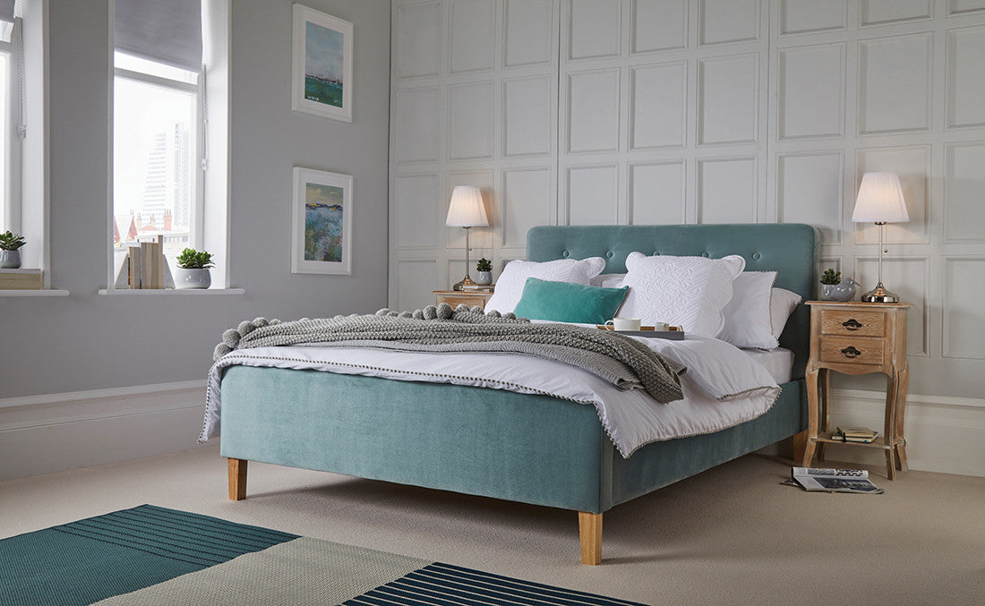 Pierre Double Bed Aqua