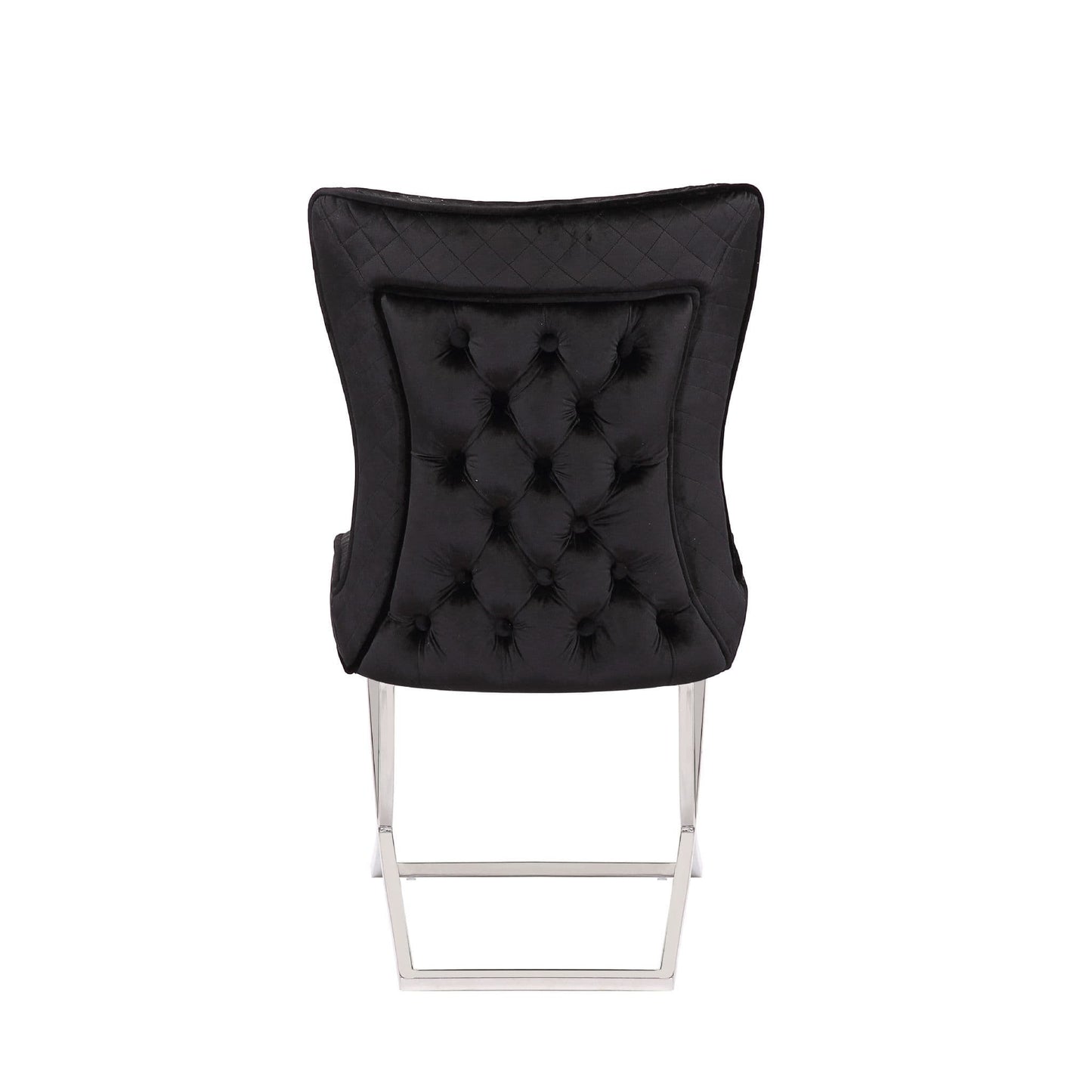 Velvet Black Brush Dining Chair