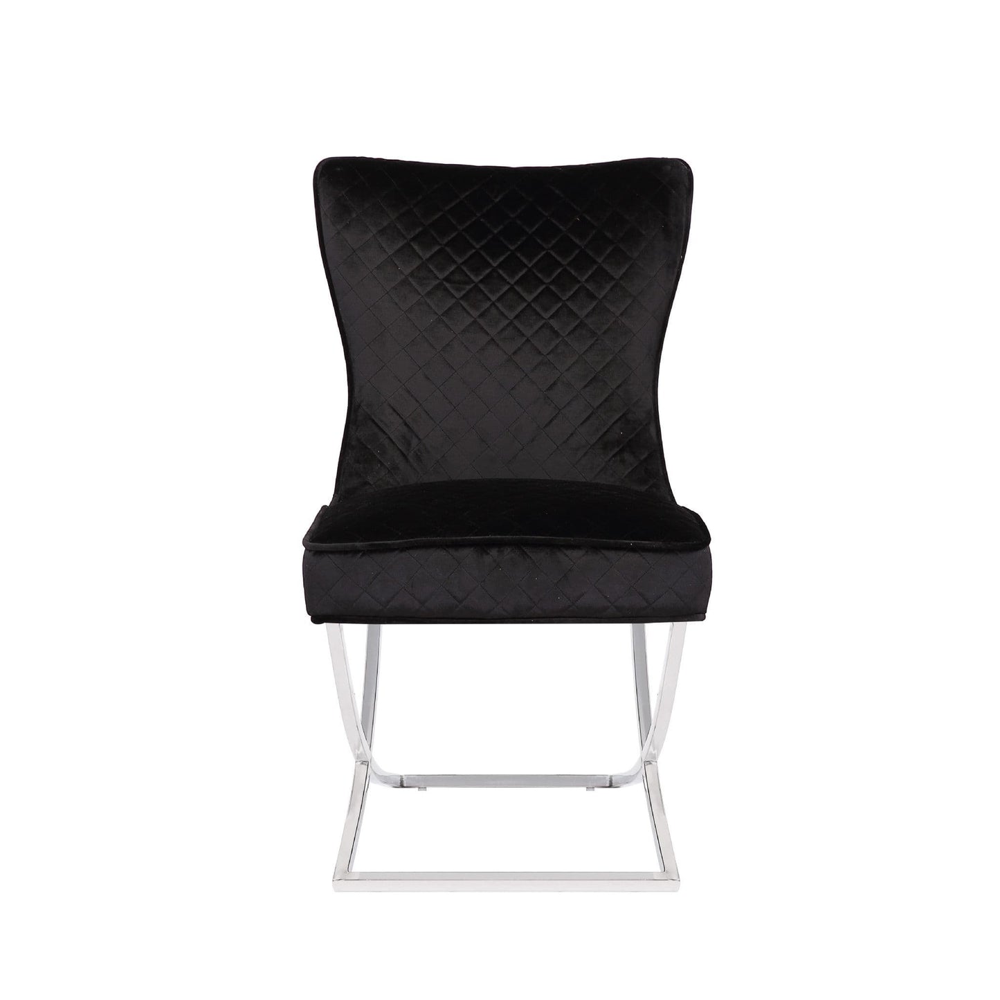 Velvet Black Brush Dining Chair