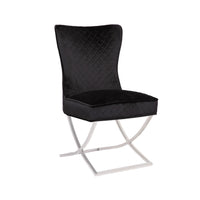 Velvet Black Brush Dining Chair