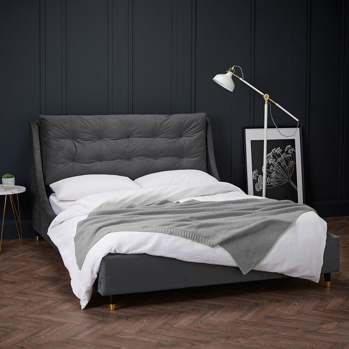 Sloane Grey Kingsize Bed