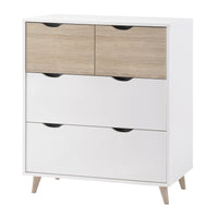 Stockholm 4 Drawer Chest White Oak