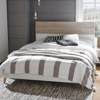 Stockholm Double Bed White Oak